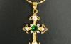Превью Крестик с изумрудами и бриллиантами Москва - 1