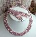 *Плетёное РОЗОВОЕ ожерелье ЖЕМЧУГ 7нитей+ БРАСЛЕТ* превью 85003.