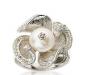 Серебряное кольцо-жемчуг,бриллианты превью 846184.