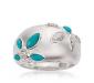 Дизайнерское серебряное кольцо-бирюза,бриллианты превью 846253.