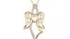 Золотая подвеска-ангелок с бриллиантами+цепочка превью 862186.