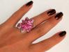 Превью Розовые топазы серебро, изумительный перстень р.18 Москва - 1