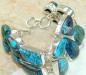 Превью Эффектный серебряный браслет с хризоколлой Москва - 1