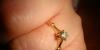 Превью Кольцо желтое золото 585 пробы с бриллиантом Москва - 3