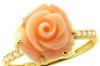 Золотое кольцо-коралловый цветок,бриллианты превью 950476.