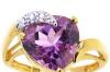 Золотое кольцо-аметист,бриллианты превью 950503.