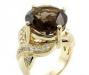 Превью Золотое кольцо-бриллианты 0,5 карата,раухтопаз Москва - 1