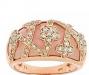 Золотое кольцо-розовый опал,бриллианты превью 950532.