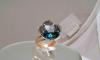 Превью Золотое кольцо с топазом и бриллиантами Москва - 1
