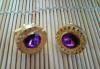 Запонки с сиреневым камнем 500руб превью 1008520.