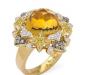 Превью Золотое кольцо-цитрины,сапфиры,бриллианты Москва - 1
