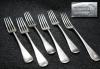 Антикварные посеребрянные столовые вилки 6 шт комп превью 1102853.