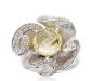Серебряное кольцо-лимонный кварц,бриллианты превью 1116815.