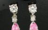 Серьги с розовыми сапфирами и топазами превью 1123517.