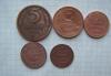 Медь 5 монет.1903,1924 года.  Дешево превью 1123642.
