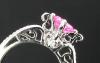 Превью Кольцо с розовым сапфиром и бриллиантами Москва - 3