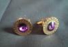 Запонки с сиреневым камнем 500руб превью 1124167.