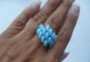 Эксклюзивное кольцо, белое золото 750пр и бирюза превью 1020936.
