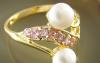 Превью Роскошное кольцо с жемчугом и сапфирами (раз. 18) Москва - 3