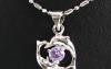 Кулон с аметистом (дельфинчики) превью 1299843.