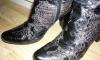Превью Сапожки на меху, замша и кожа питона 37разм Санкт-Петербург - 1
