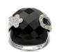 Золотое кольцо-черный агат,бриллианты превью 1387674.