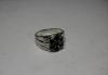 Кольцо с черными сапфирами. Размер 22 превью 1044732.