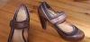 Туфли темно коричневые, вставки тканевые. Р-р 37 превью 1413278.