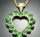 Кулон с изумрудами и бриллиантом превью 1439481.