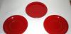 Красные тарелки Керамика 3 шт СССР превью 1460202.