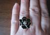 Превью Новое колечко Черная роза из серебра с эмалью Москва - 2