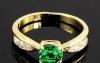 Превью Кольцо с изумрудом, топазами, бриллиантами Санкт-Петербург - 1