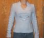Превью Вязаная кофта,размер 44-46,бисер,нежно-голубая Москва - 1