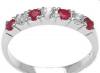 Кольцо рубин фианит в серебре превью 1067333.