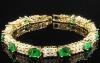 Роскошный браслет с изумрудами и топазами превью 1099374.