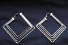 Серьги (крупные, квадратные) - бижутерия превью 1099989.